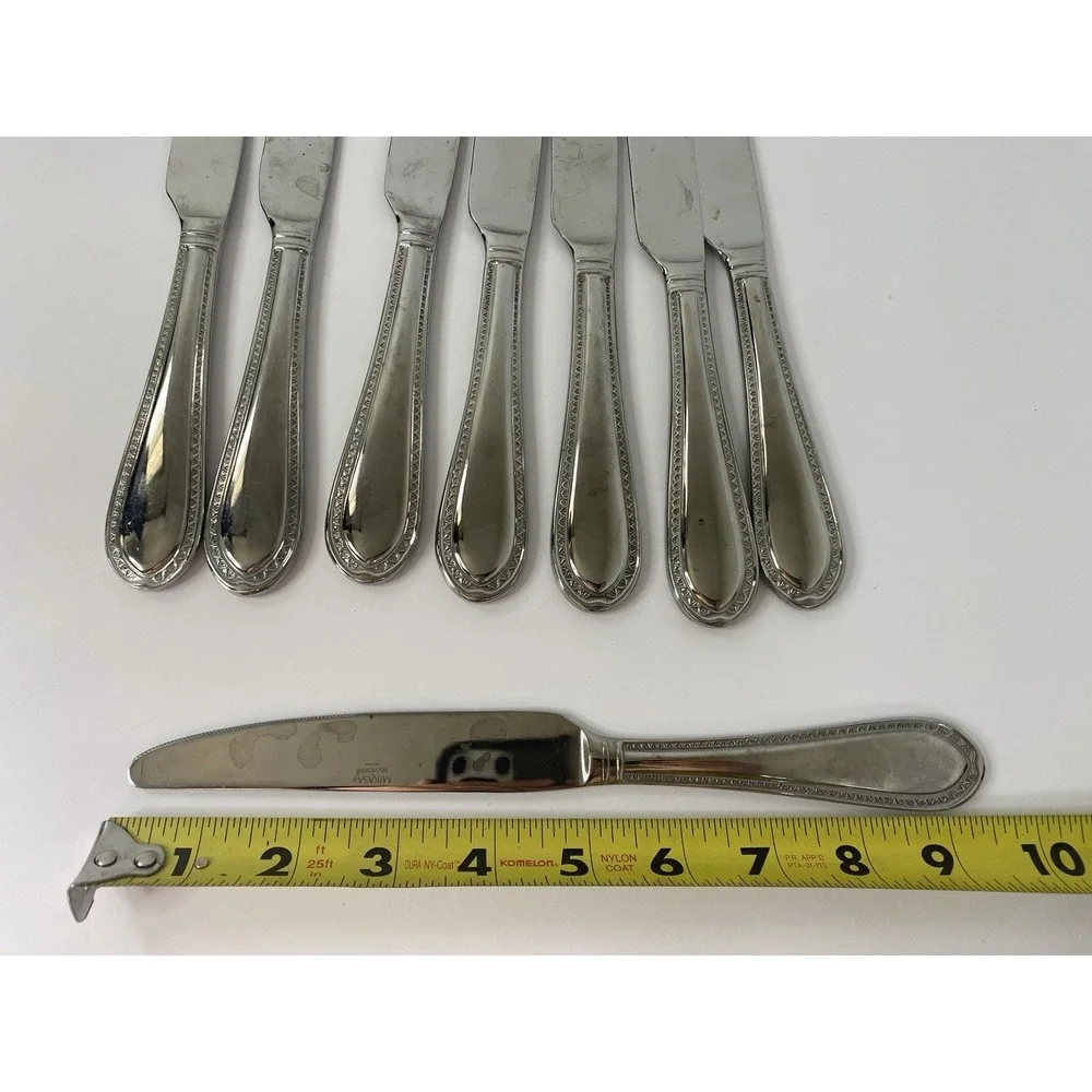 Mikasa Sinclair-Belvedere Stainless Oval Dinner Knives Set Of 8